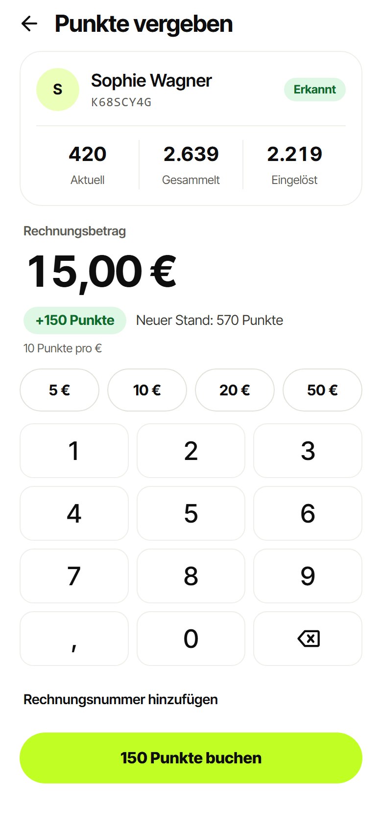 Punkte vergeben